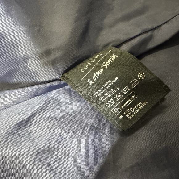 And & Other Stories Blue & Orange Stripe Jacket Blazer US 4 Holiday Fall Colors - Picture 7 of 7